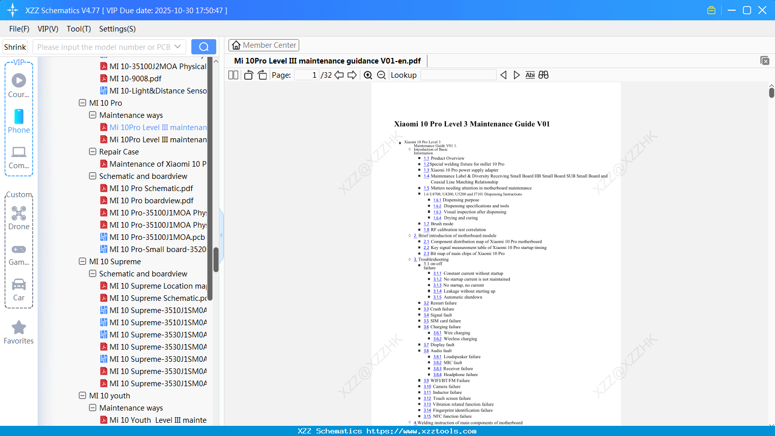 Xiaomi Mi 10Pro Level III Maintenance Guidance V01-en
